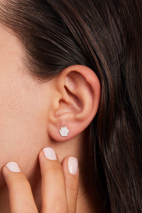 Heliophilia Silver Pendientes de Plata Esterlina 925 en Color Plateado